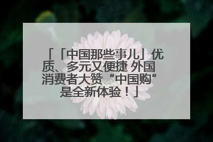 「中国那些事儿」优质、多元又便捷 外国消费者大赞“中国购”是全新体验！